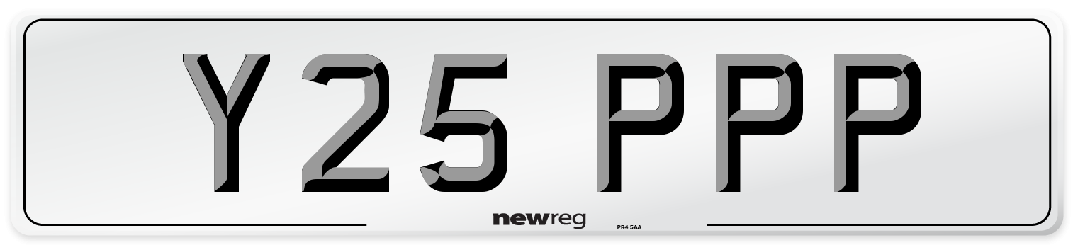 Y25 PPP Number Plate from New Reg